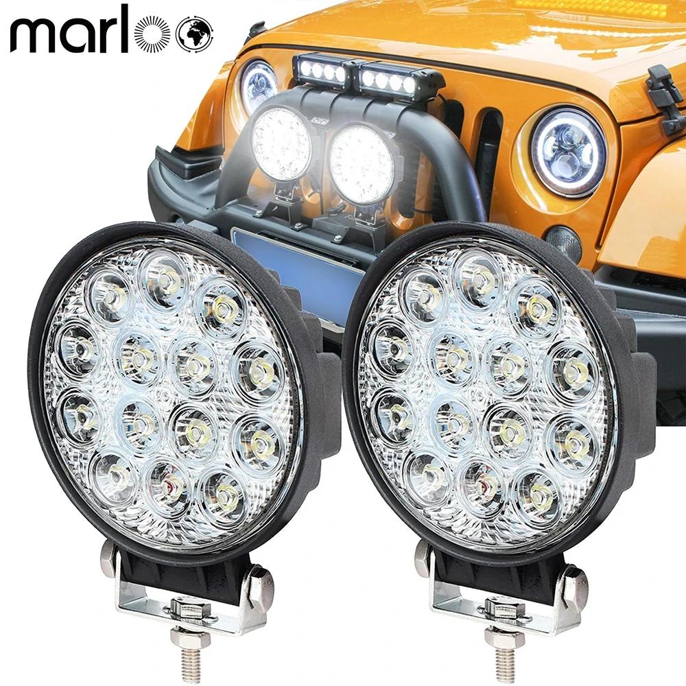 Marloo-4.5 ġ 42W 12V 24V  LED ε   Ȱ ۾ ,  ε UTV ڵ  4x4 ATV Ʈ Ʈ